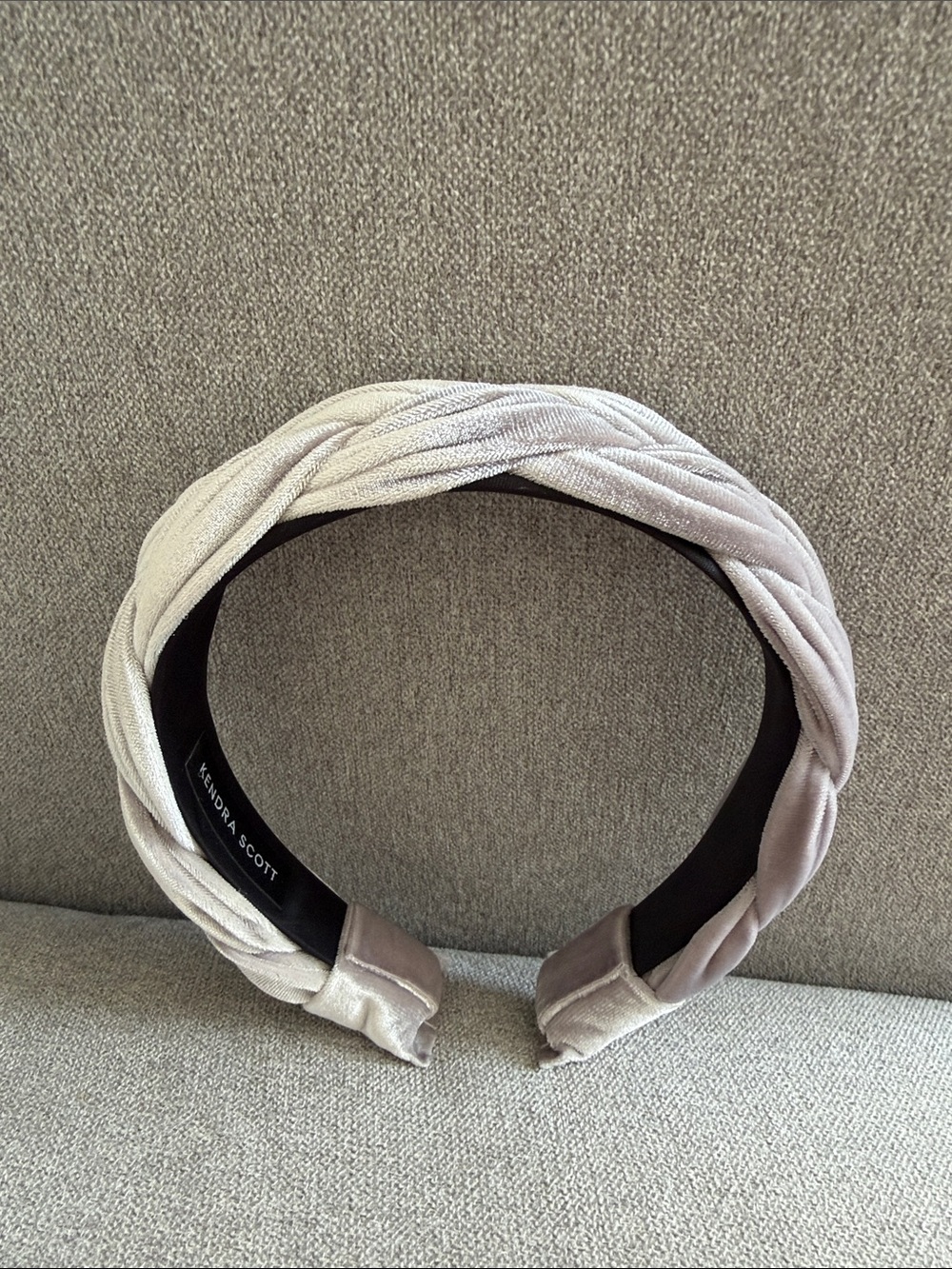 Kendra Scott Velvet Braided Headband grey